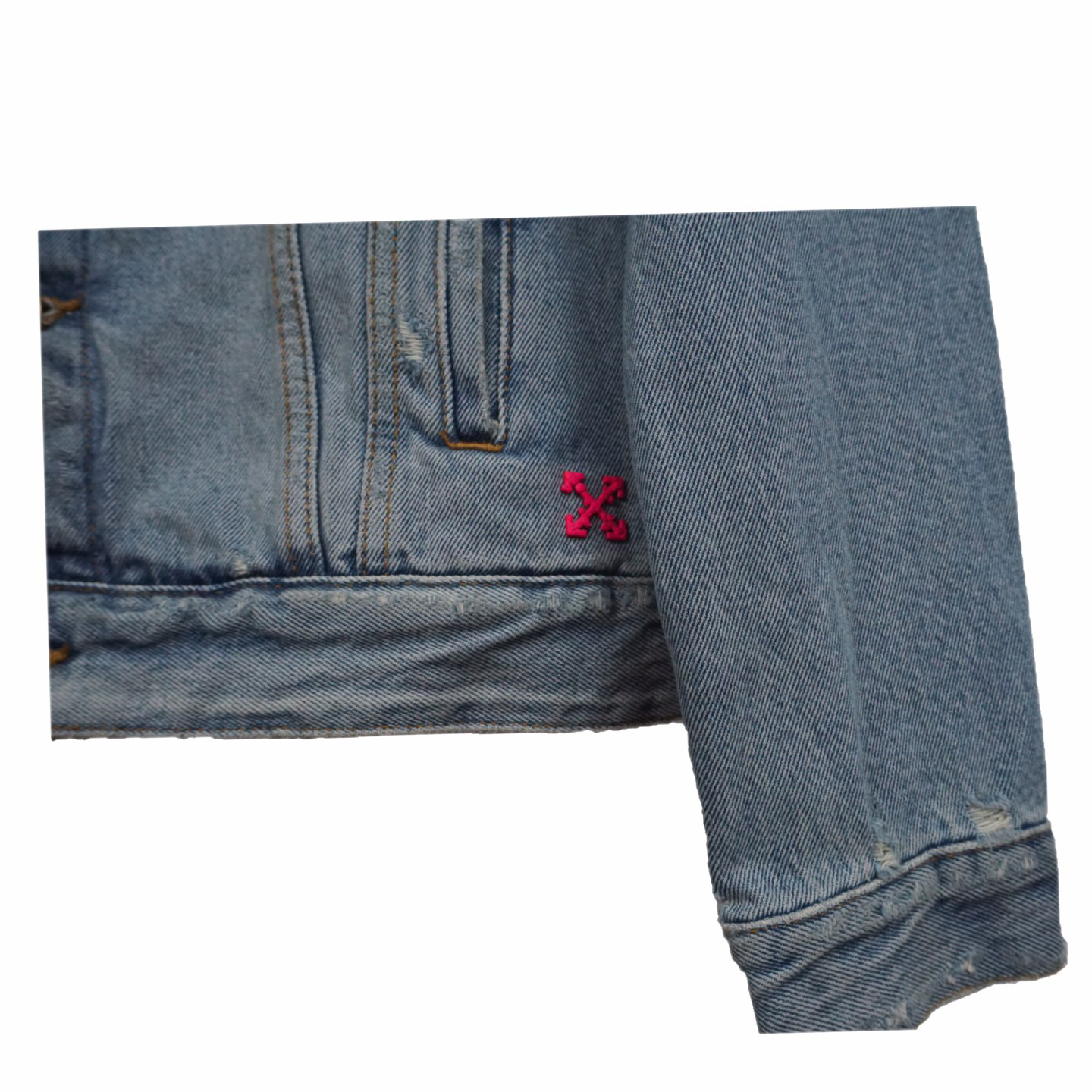 Off White Arrow Denim Jacket - DopestKickz