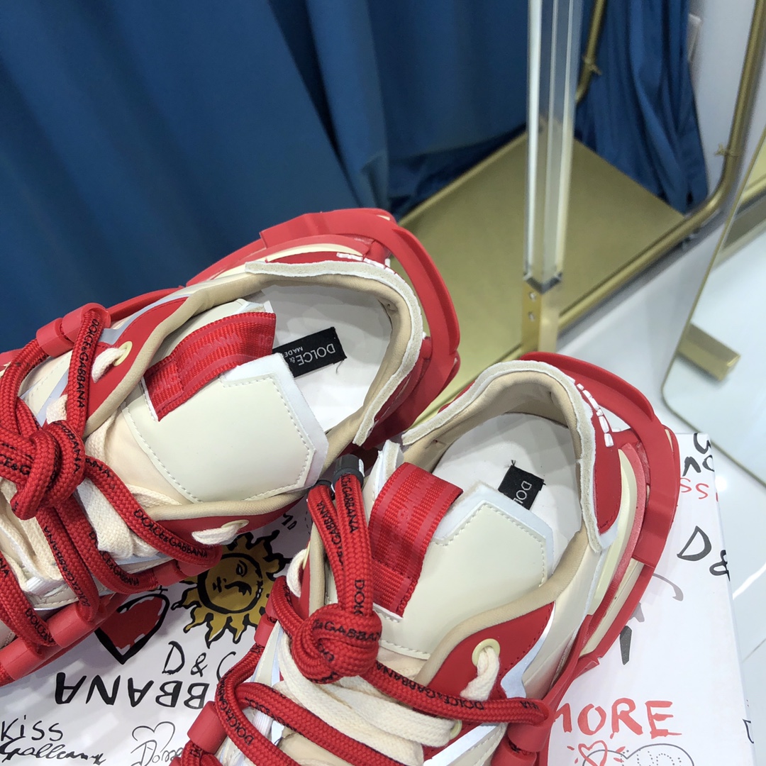 Dolce & Gabbana Mixed-Material Space Sneakers - DopestKickz