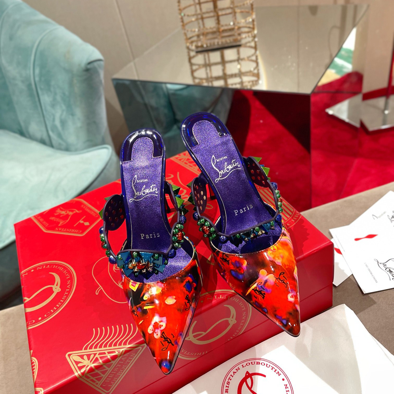 Christian Louboutin Miss Goldora Mules - DopestKickz