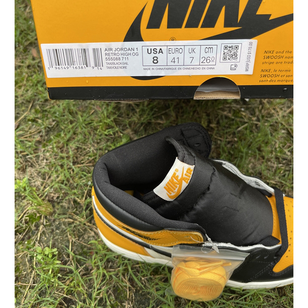 Air Jordan 1 High OG 'Yellow Toe' Sneaker  555088-711 - DopestKickz
