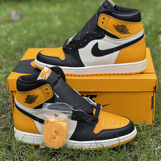 Air Jordan 1 High OG 'Yellow Toe' Sneaker  555088-711 - DopestKickz