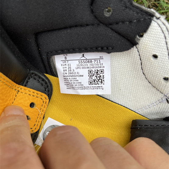 Air Jordan 1 High OG 'Yellow Toe' Sneaker  555088-711 - DopestKickz