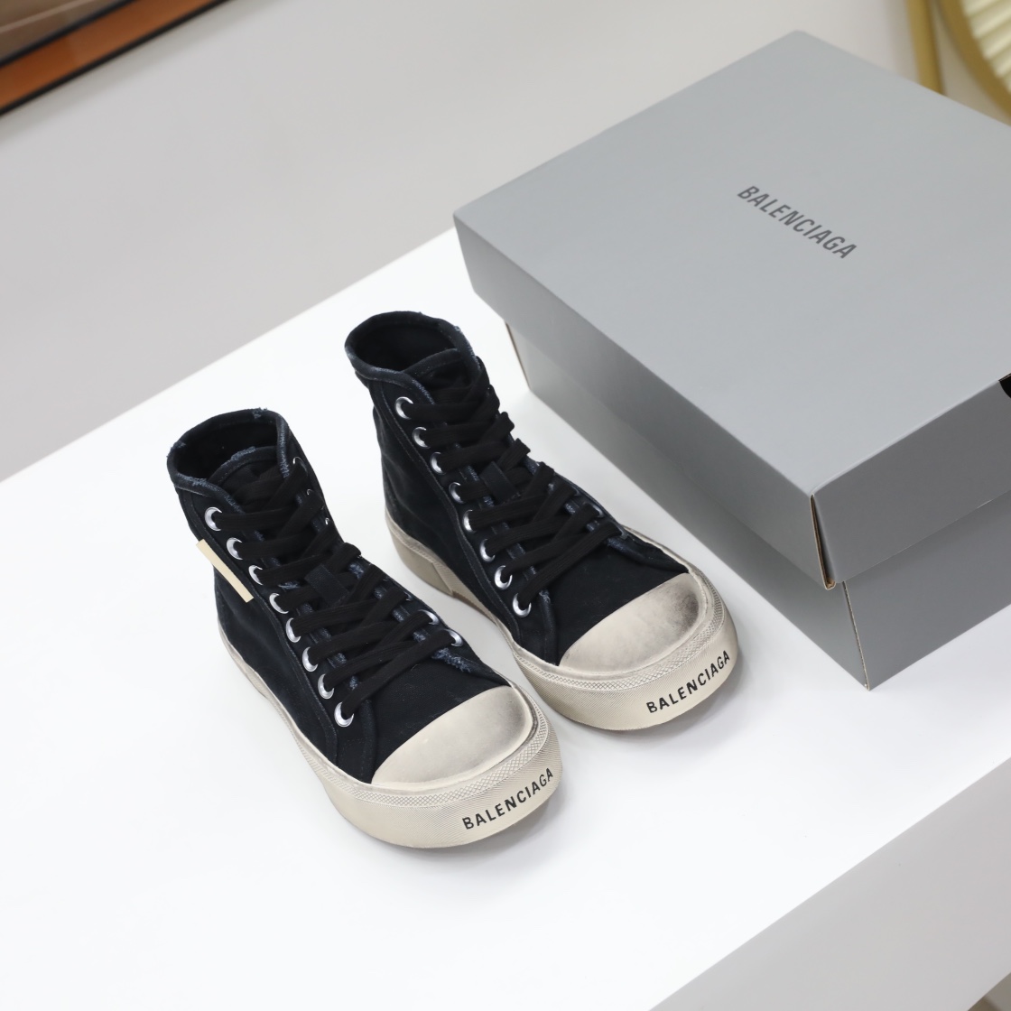 Balenciaga Men's  Paris High Top Sneaker In Black - DopestKickz