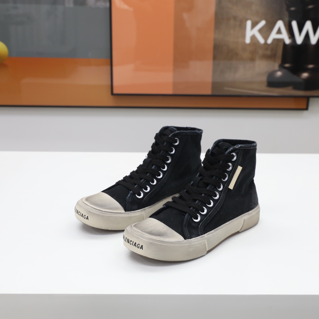 Balenciaga Men's  Paris High Top Sneaker In Black - DopestKickz