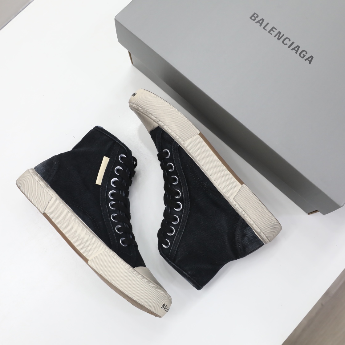 Balenciaga Men's  Paris High Top Sneaker In Black - DopestKickz