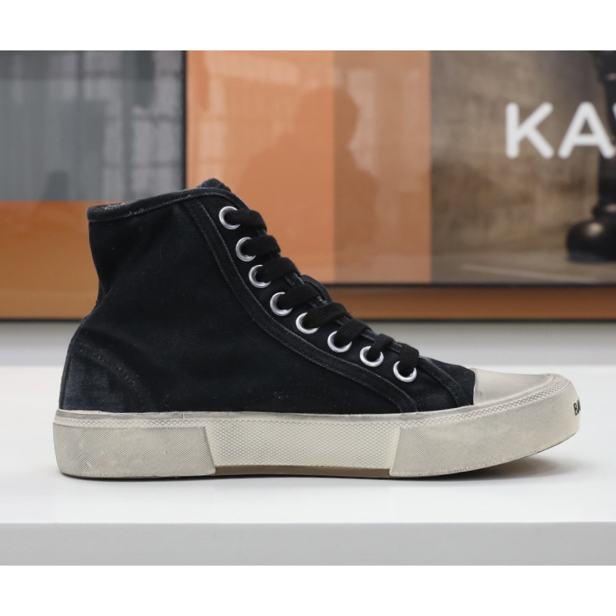 Balenciaga Men's  Paris High Top Sneaker In Black - DopestKickz