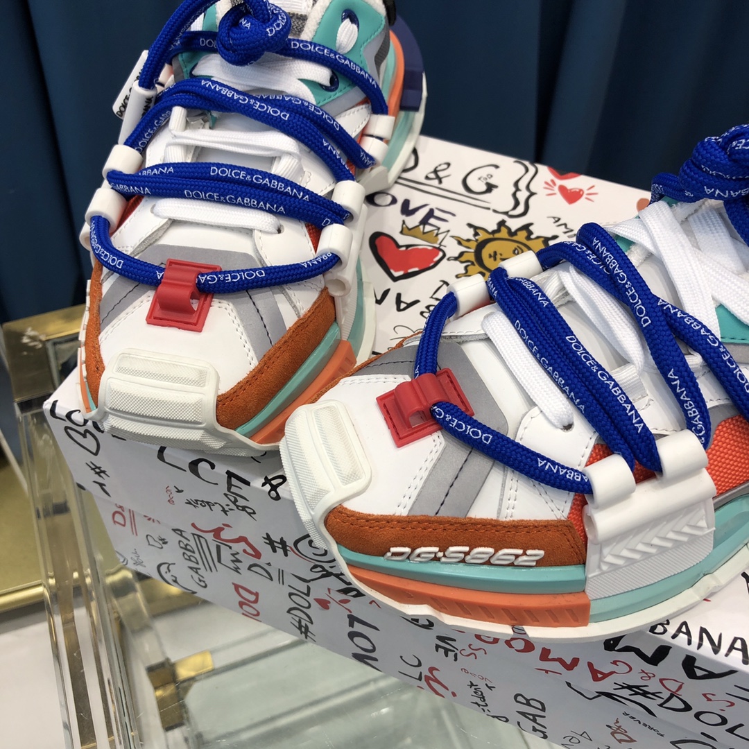Dolce & Gabbana Mixed-Material Space Sneakers - DopestKickz