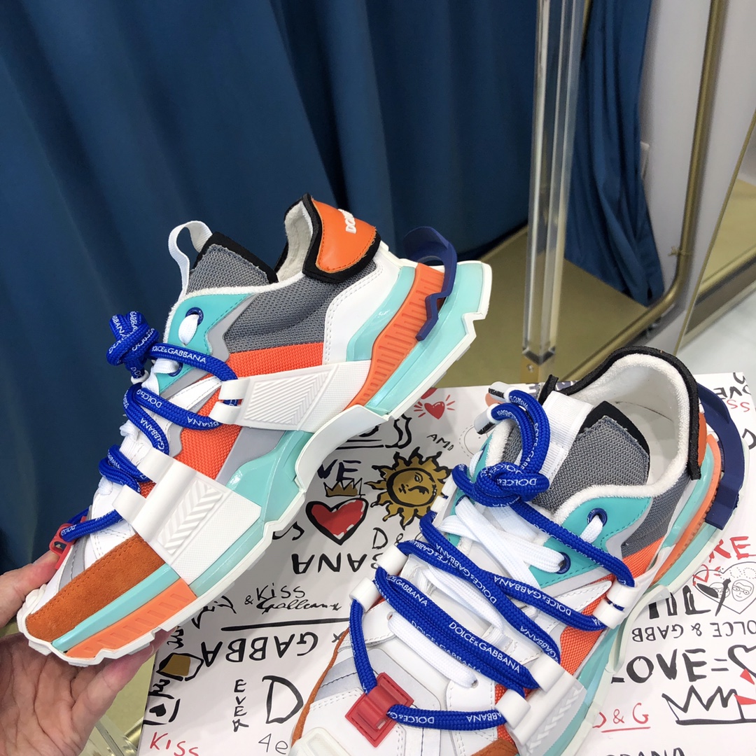 Dolce & Gabbana Mixed-Material Space Sneakers - DopestKickz