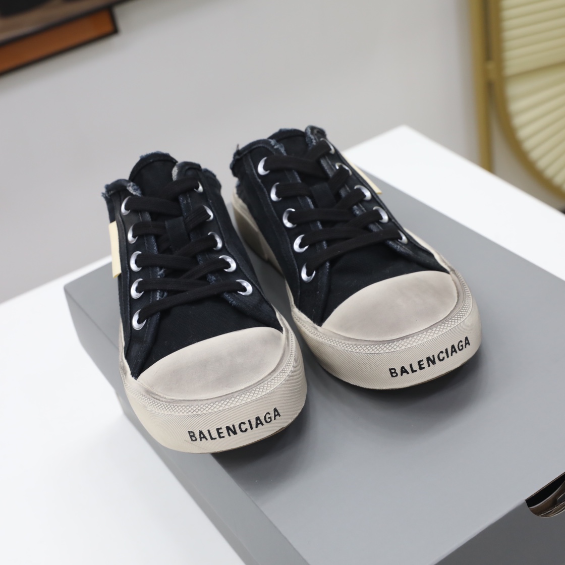 Balenciaga Men's Paris Sneaker Mule In Black - DopestKickz