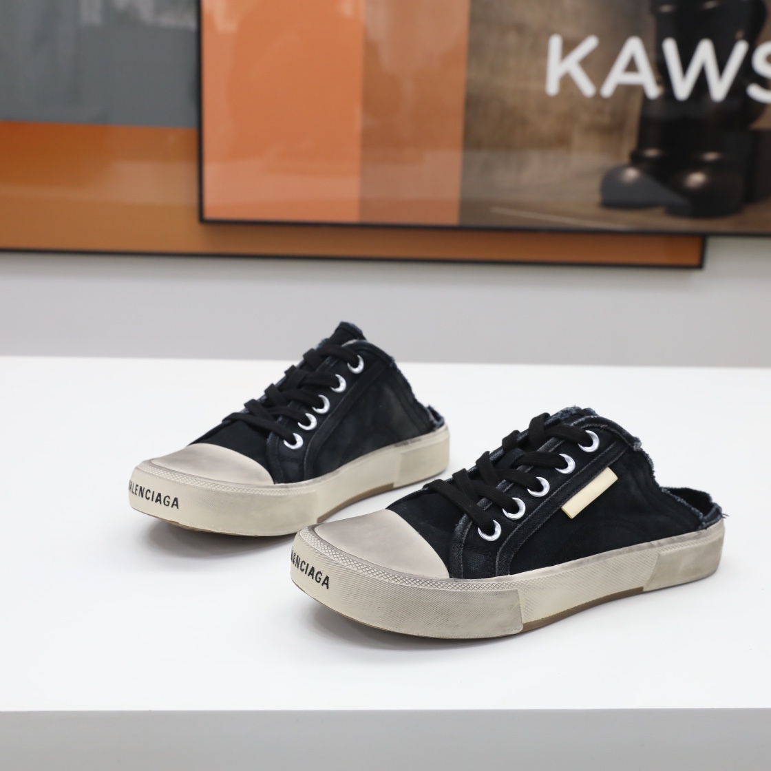 Balenciaga Men's Paris Sneaker Mule In Black - DopestKickz