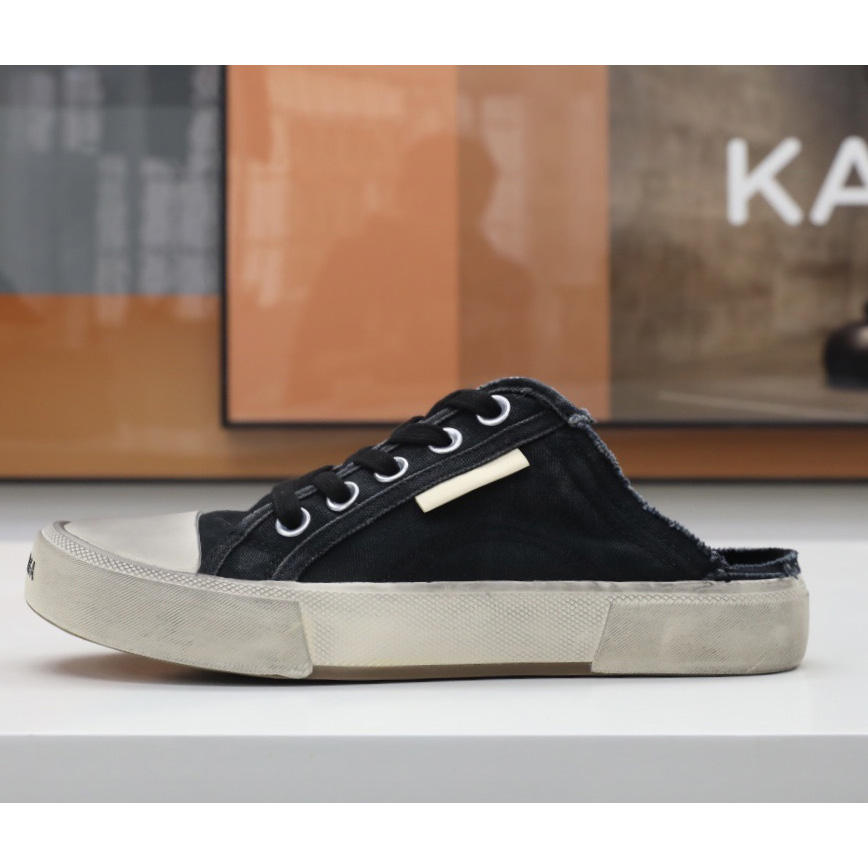 Balenciaga Men's Paris Sneaker Mule In Black - DopestKickz