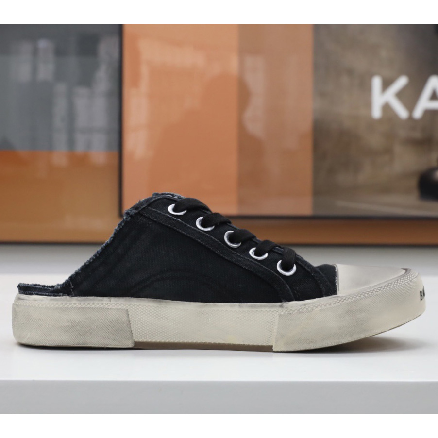 Balenciaga Men's Paris Sneaker Mule In Black - DopestKickz