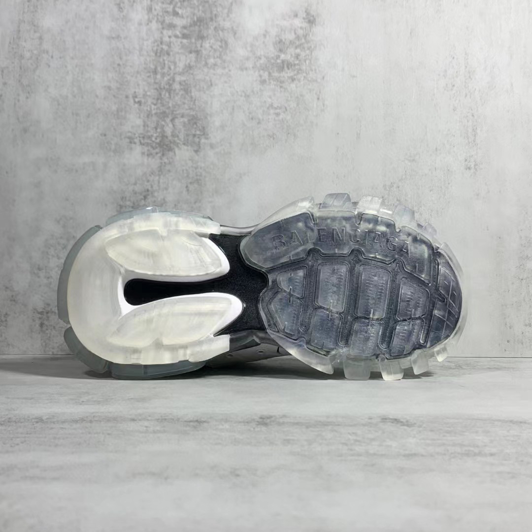 Balenciaga Track  Sneaker  Clear Sole In White - DopestKickz