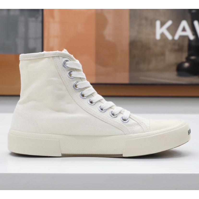 Balenciaga Men's  Paris High Top Sneaker In White - DopestKickz