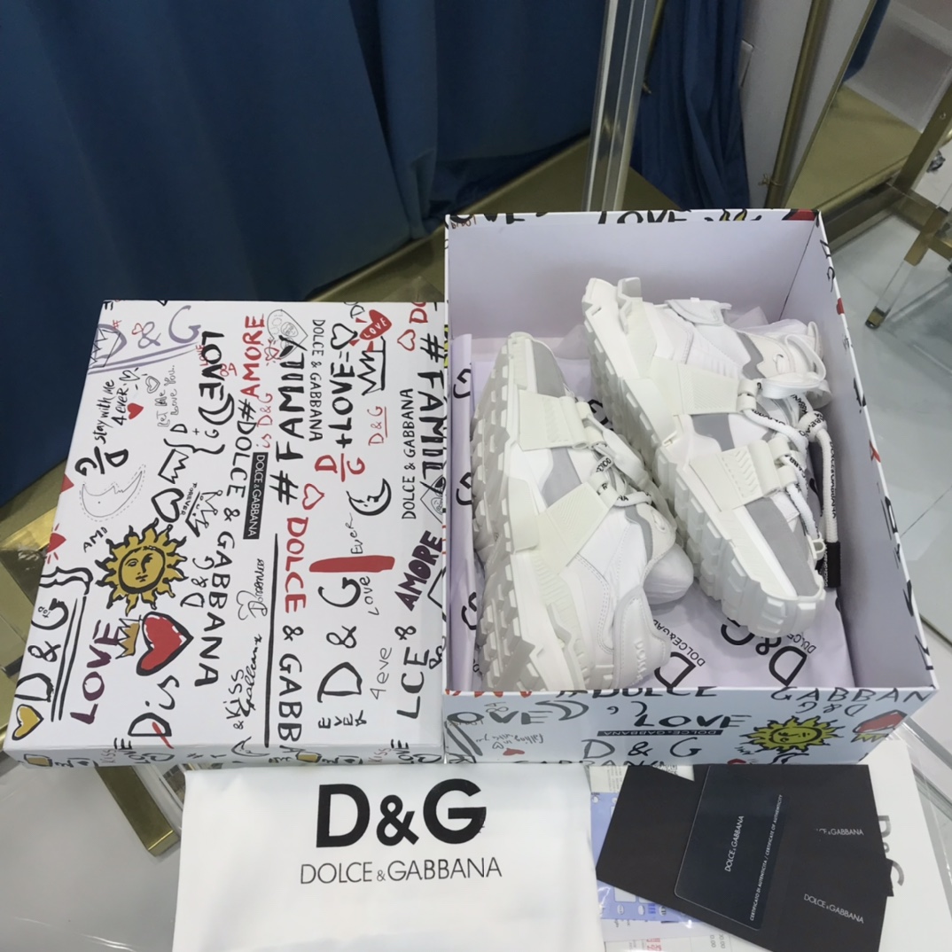 Dolce & Gabbana Mixed-Material Space Sneakers - DopestKickz