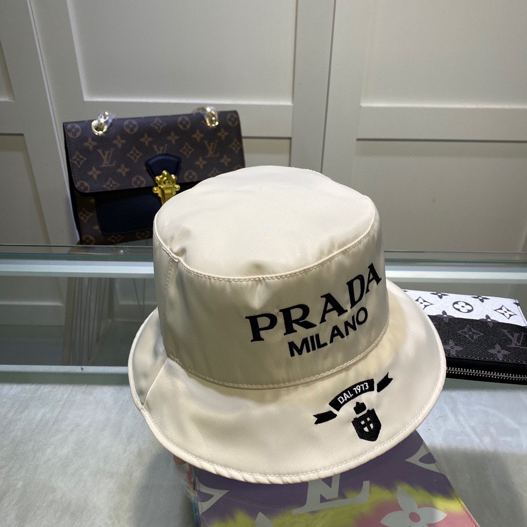 Prada Canvas Bucket Hat - DopestKickz