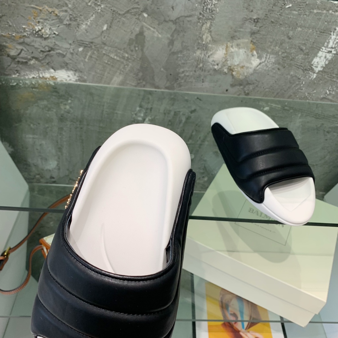 Balmain B-It-Puffy Slides - DopestKickz