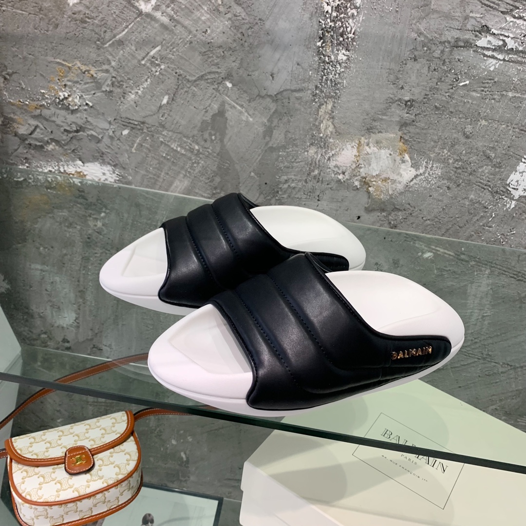 Balmain B-It-Puffy Slides - DopestKickz