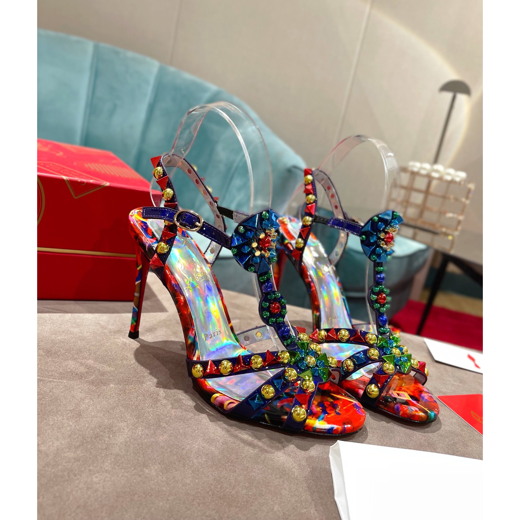 Christian Louboutin Multicolor Sandal（10cm Heel Height） - DopestKickz