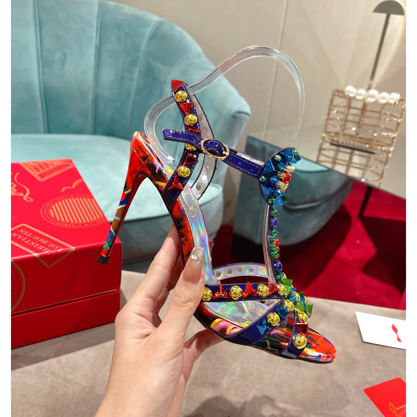 Christian Louboutin Multicolor Sandal（10cm Heel Height） - DopestKickz