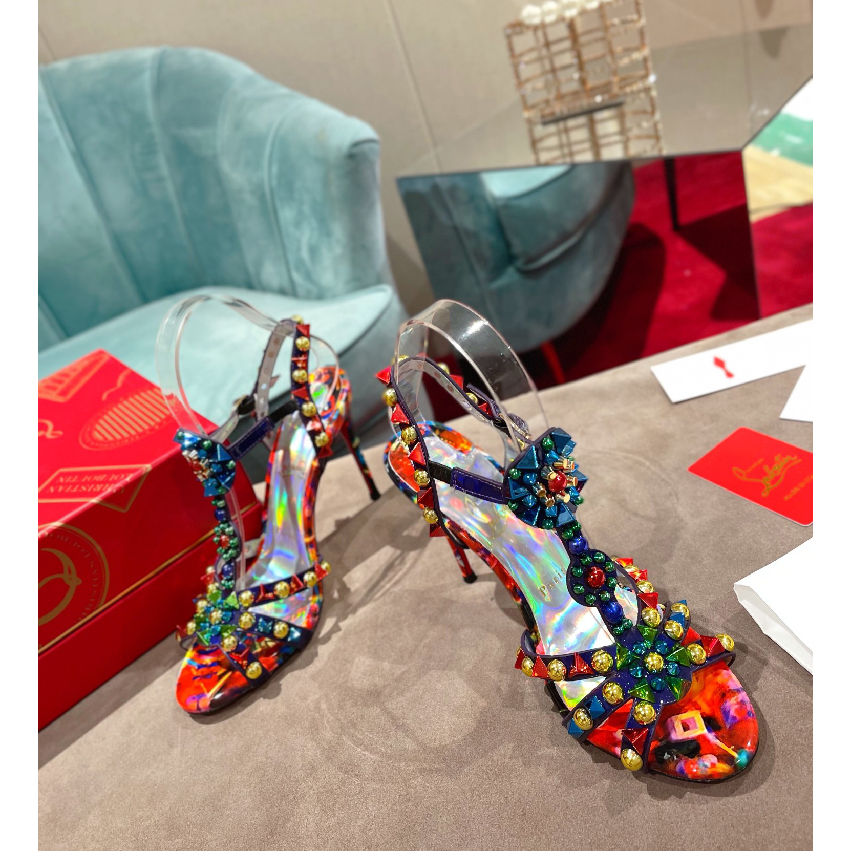 Christian Louboutin Multicolor Sandal（10cm Heel Height） - DopestKickz
