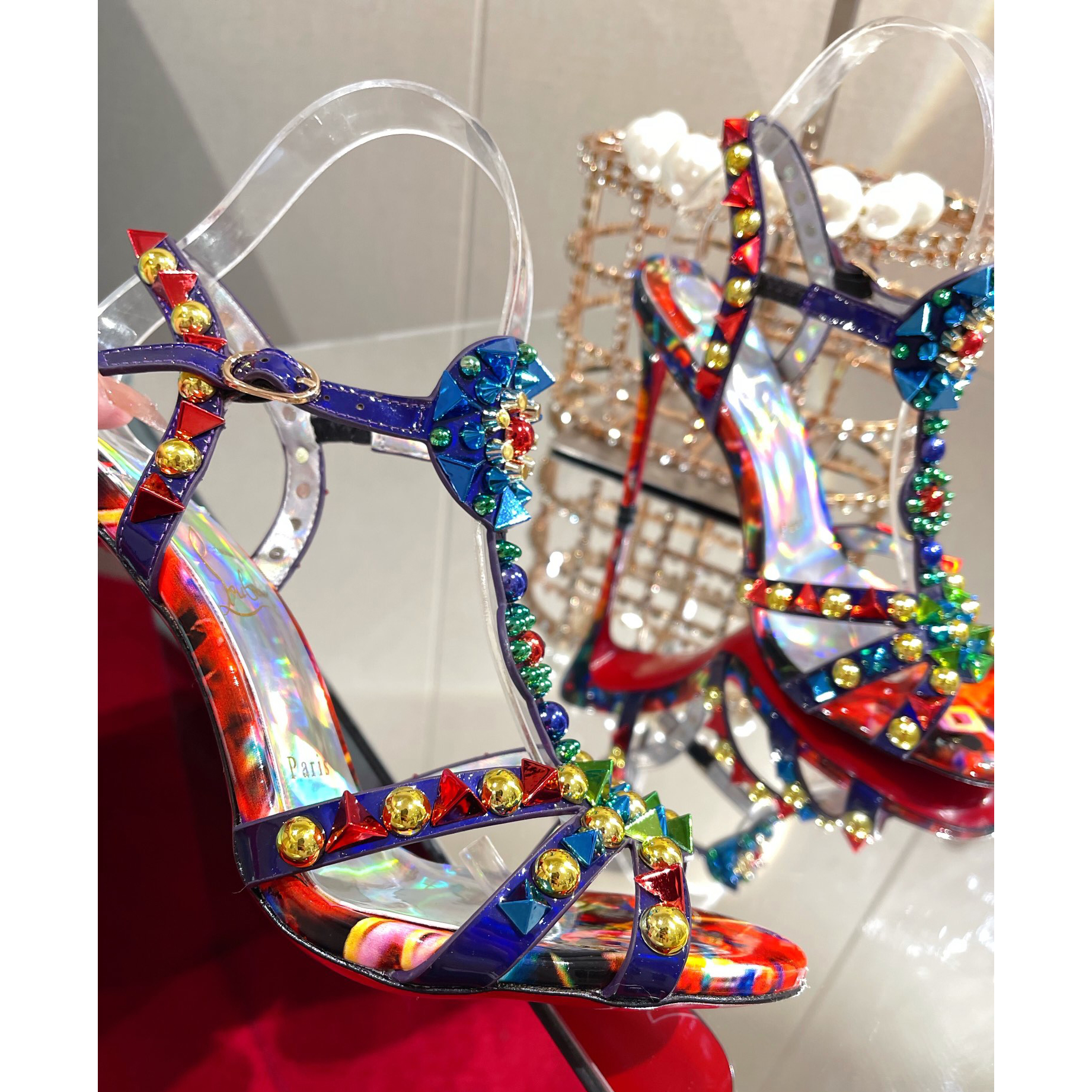 Christian Louboutin Multicolor Sandal（10cm Heel Height） - DopestKickz
