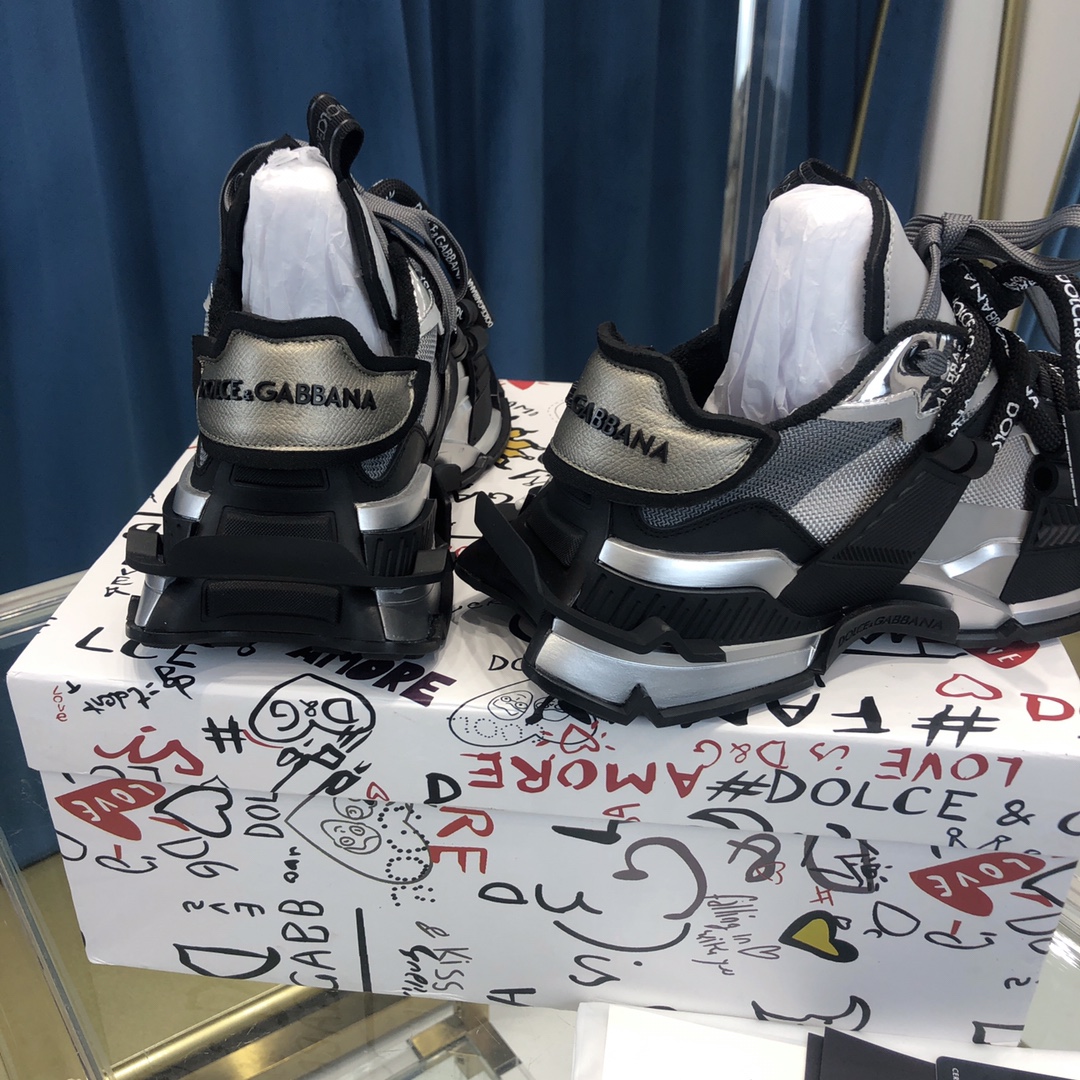 Dolce & Gabbana Mixed-Material Space Sneakers - DopestKickz
