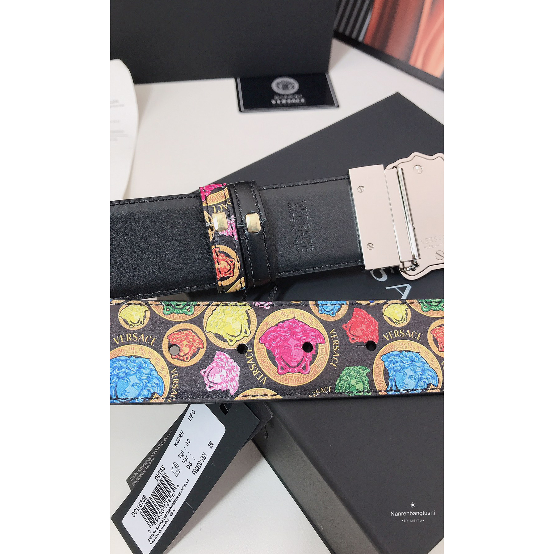 Versace Medusa Print 40 MM Belt  - DopestKickz
