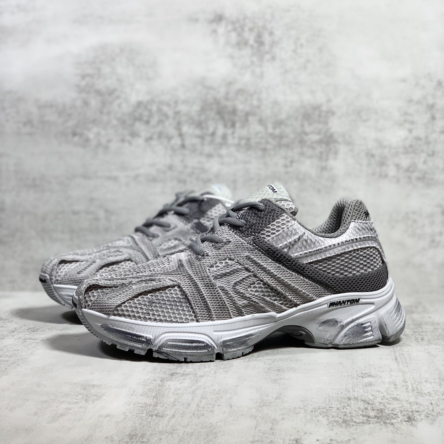 Balenciaga Men's Phantom Sneaker Washed In Grey - DopestKickz