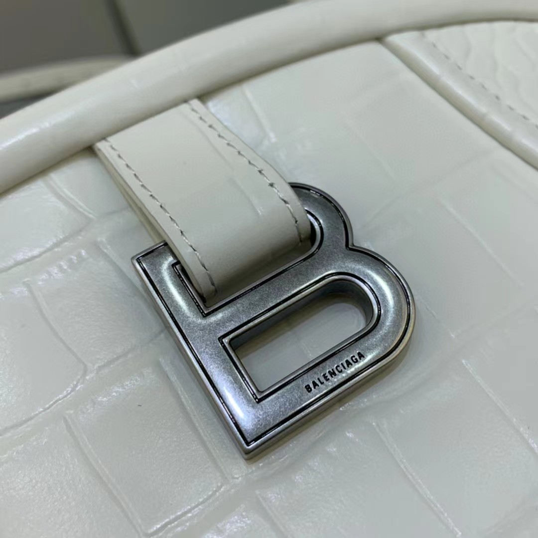 Balenciaga Women's Editor Small Bag Crocodile Embossed In White（27-15.5-11CM） - DopestKickz