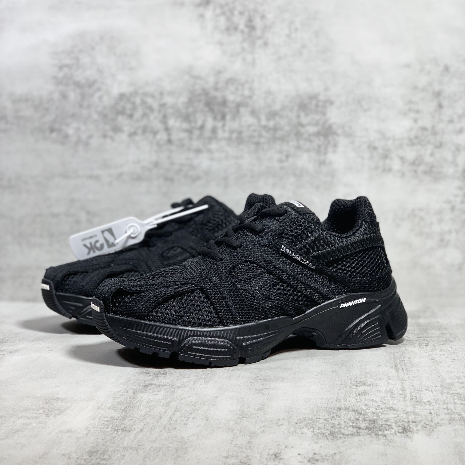 Balenciaga Men's Phantom Sneaker Washed In Black - DopestKickz