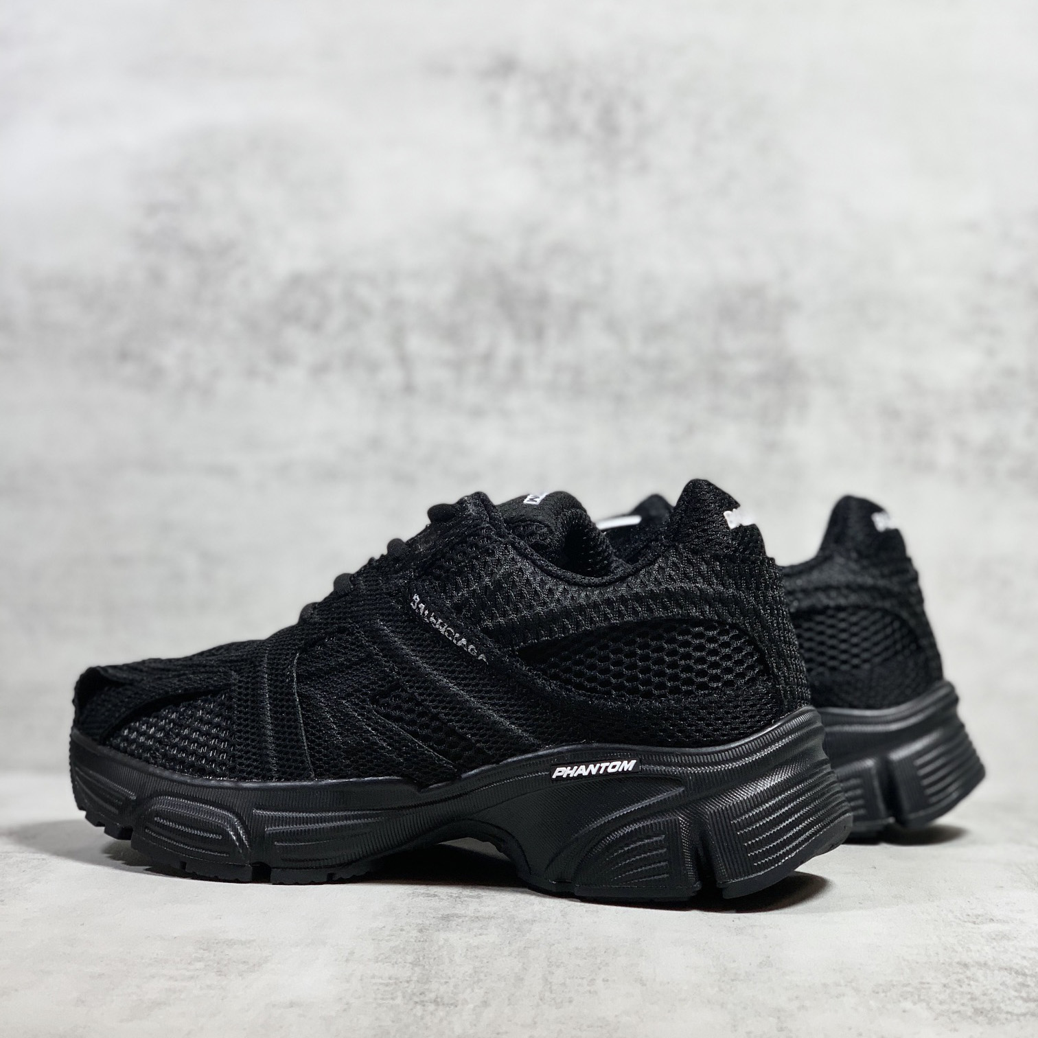 Balenciaga Men's Phantom Sneaker Washed In Black - DopestKickz