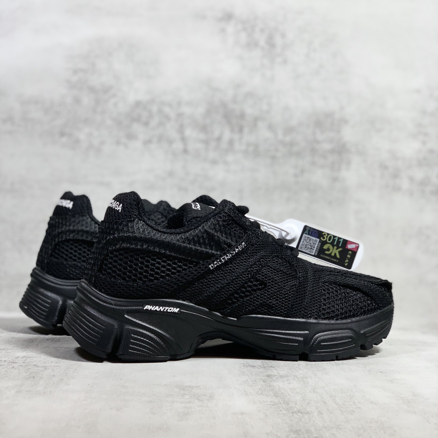 Balenciaga Men's Phantom Sneaker Washed In Black - DopestKickz