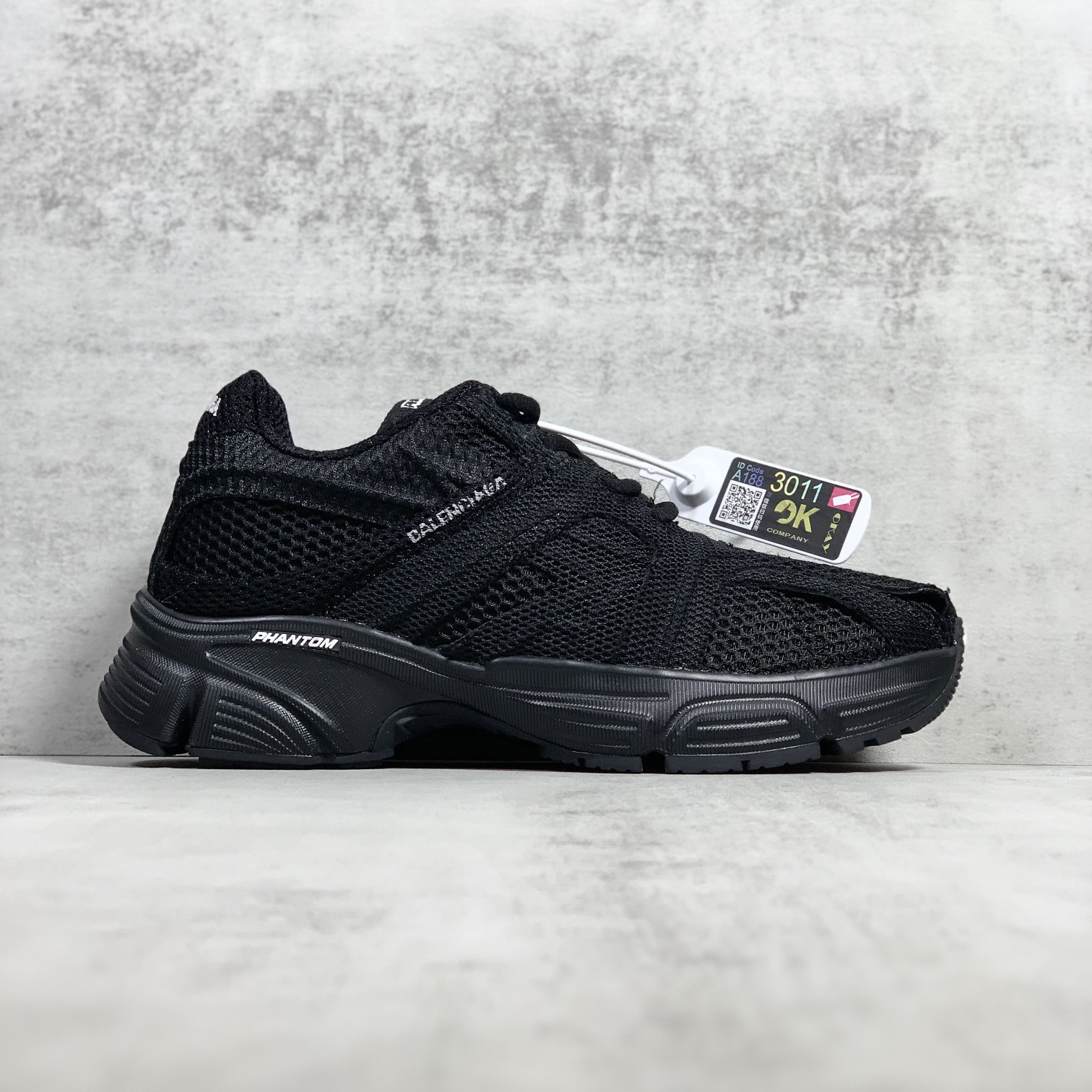 Balenciaga Men's Phantom Sneaker Washed In Black - DopestKickz
