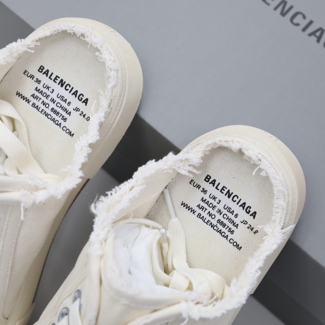 Balenciaga Men's Paris Sneaker Mule In White - DopestKickz