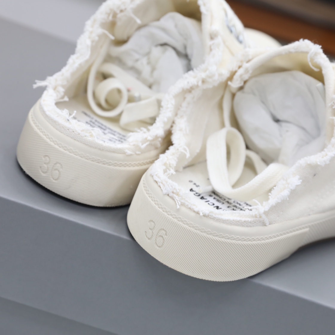 Balenciaga Men's Paris Sneaker Mule In White - DopestKickz