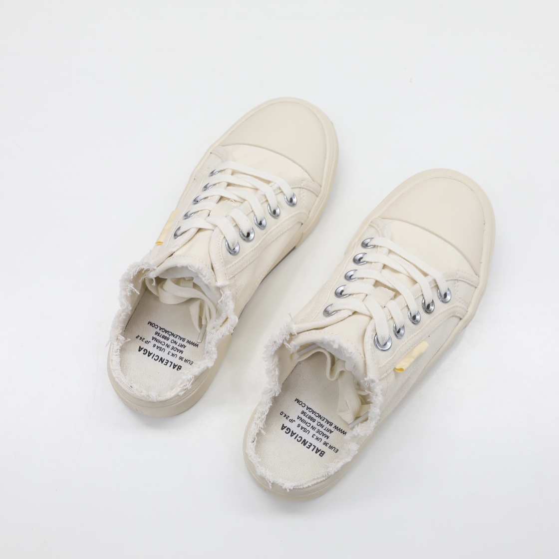 Balenciaga Men's Paris Sneaker Mule In White - DopestKickz