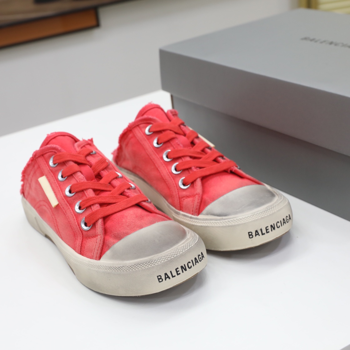 Balenciaga Men's Paris Sneaker Mule In Red - DopestKickz