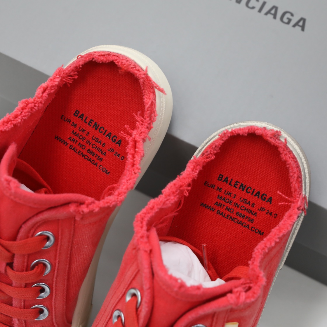 Balenciaga Men's Paris Sneaker Mule In Red - DopestKickz