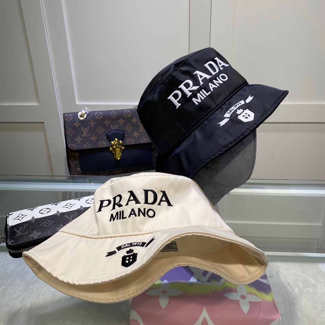 Prada Canvas Bucket Hat - DopestKickz