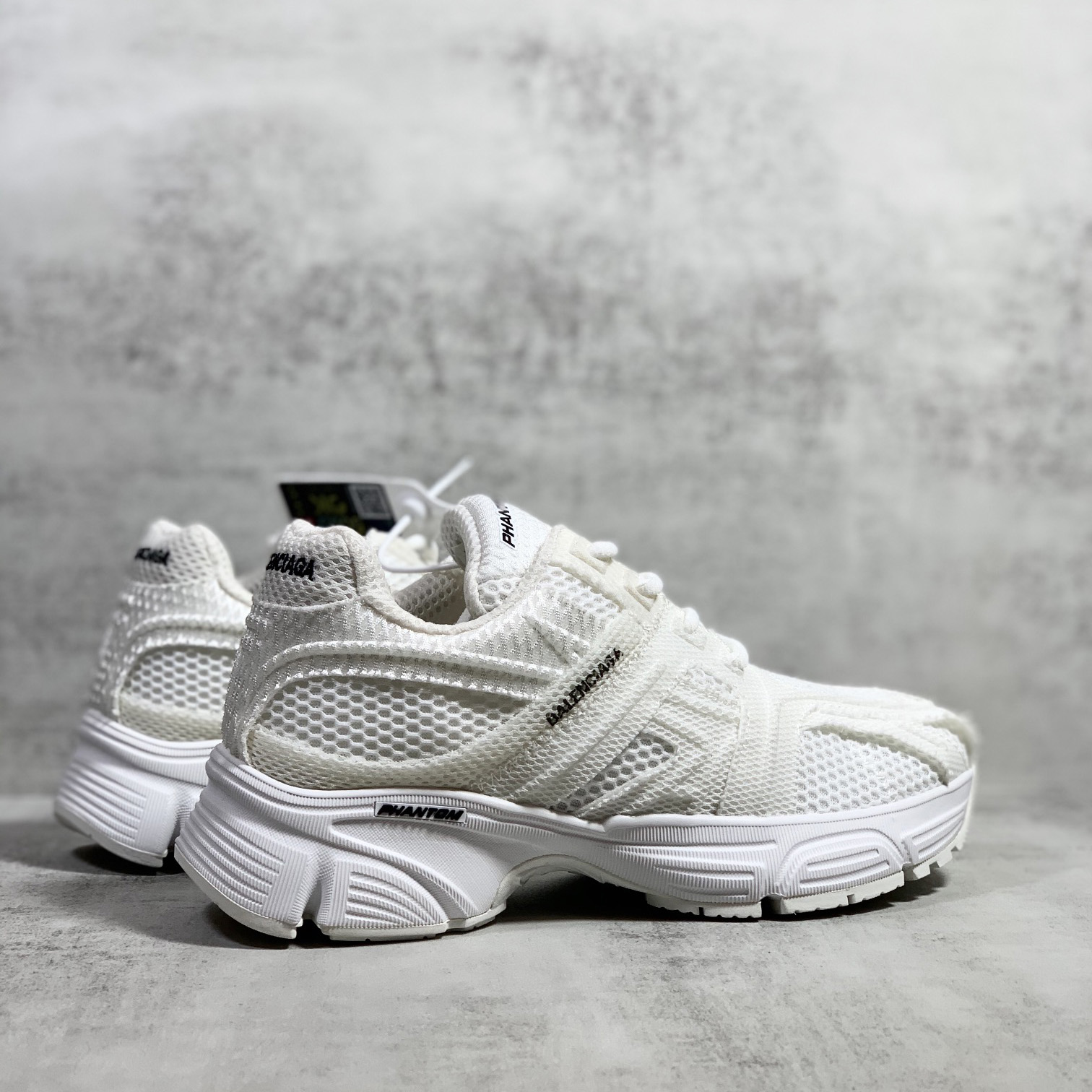 Balenciaga Men's Phantom Sneaker Washed In White - DopestKickz