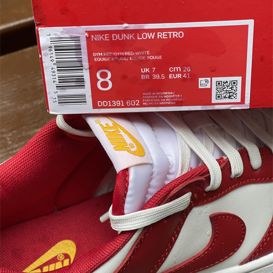 Nike Dunk Low''Gym Red'' Sneaker   DD1391 602 - DopestKickz