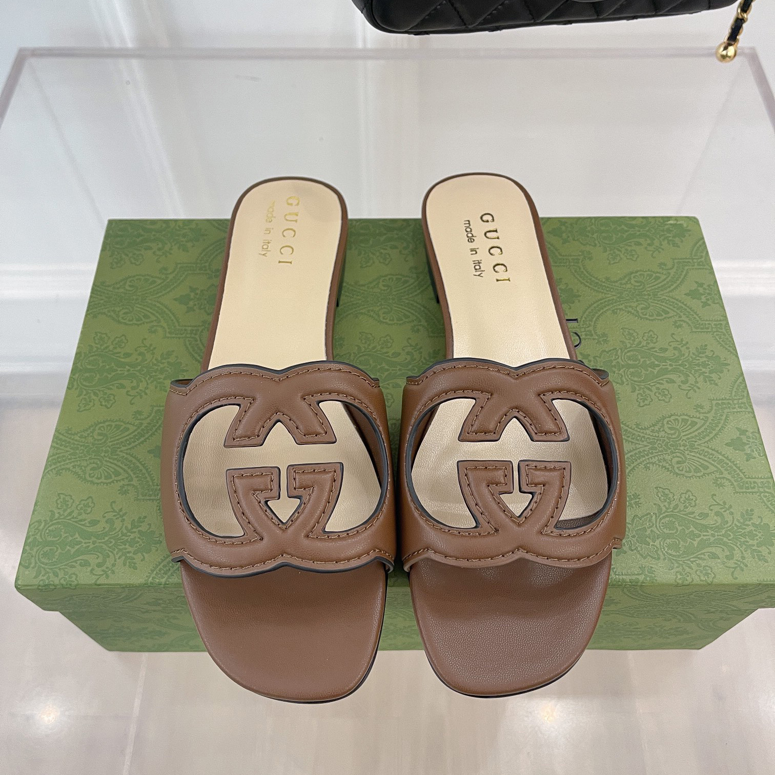 Gucci Women's Interlocking G Cut-Out Slide Sandal - DopestKickz