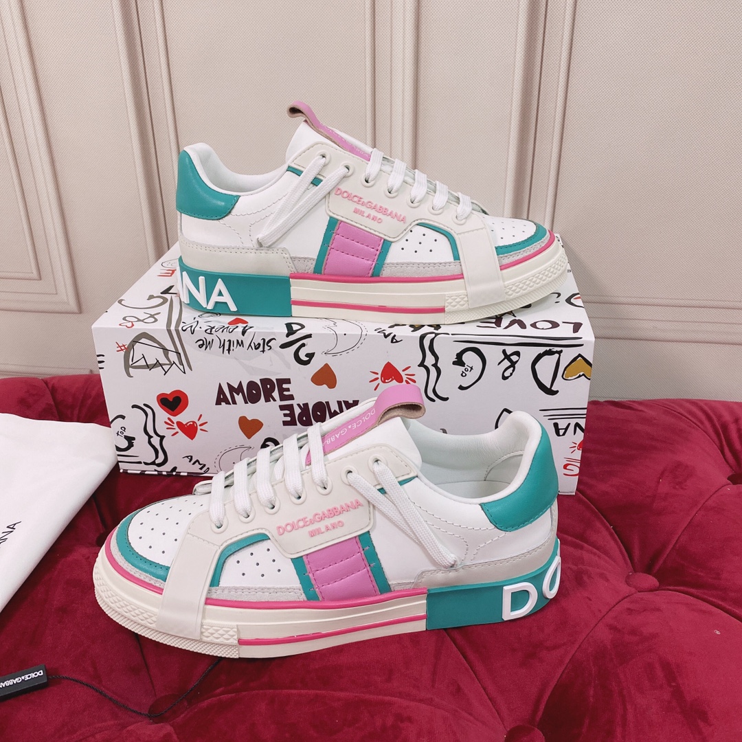 Dolce & Gabbana Mixed-Material Custom 2.Zero Sneakers - DopestKickz