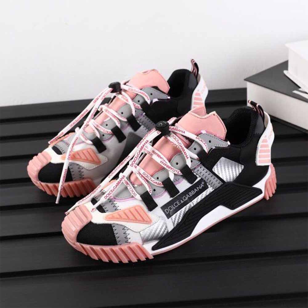 Dolce & Gabbana Black & Pink NS1 Slip-on Sneakers - DopestKickz
