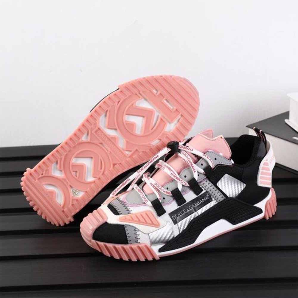 Dolce & Gabbana Black & Pink NS1 Slip-on Sneakers - DopestKickz