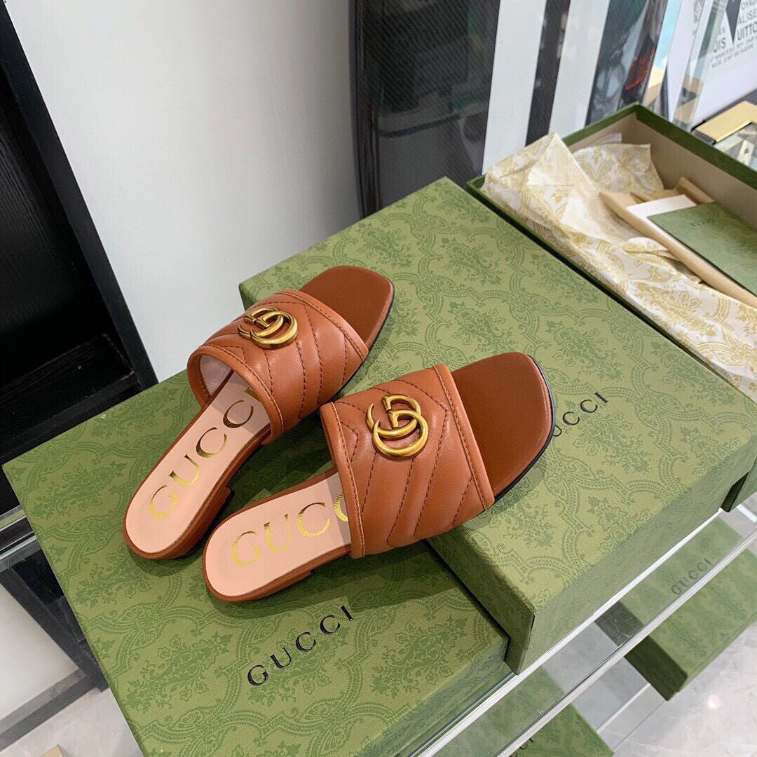 Gucci Women's Slide With Double G - DopestKickz