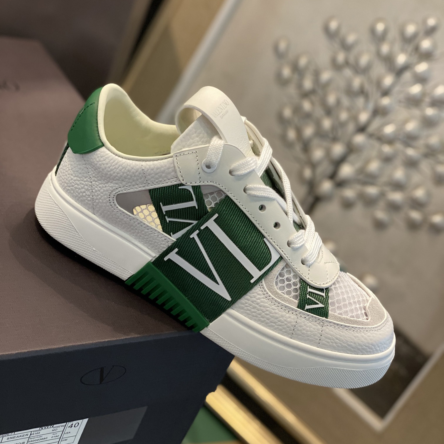 Valenti  VL7N Low-Top Sneakers In Calfskin And Mesh Fabric With Bands - DopestKickz