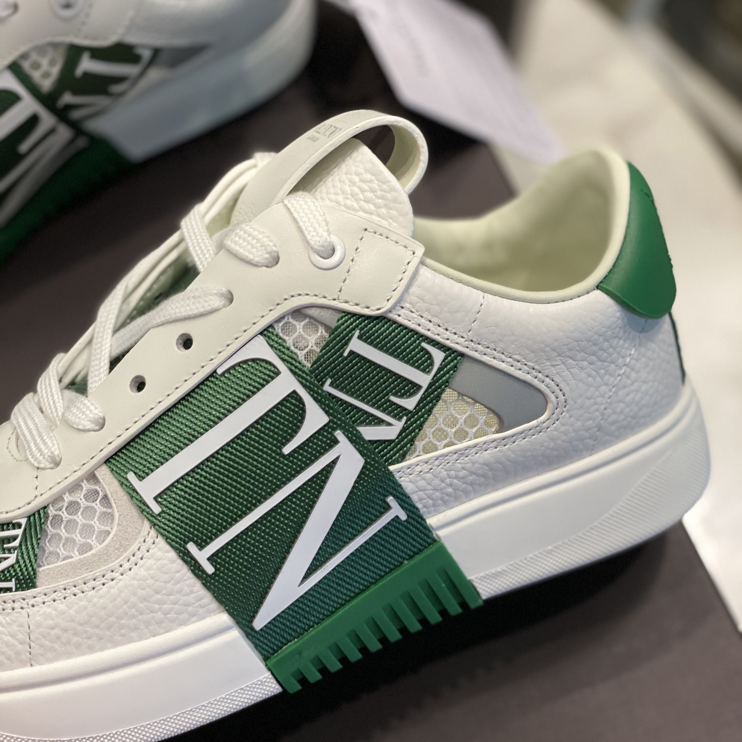 Valenti  VL7N Low-Top Sneakers In Calfskin And Mesh Fabric With Bands - DopestKickz