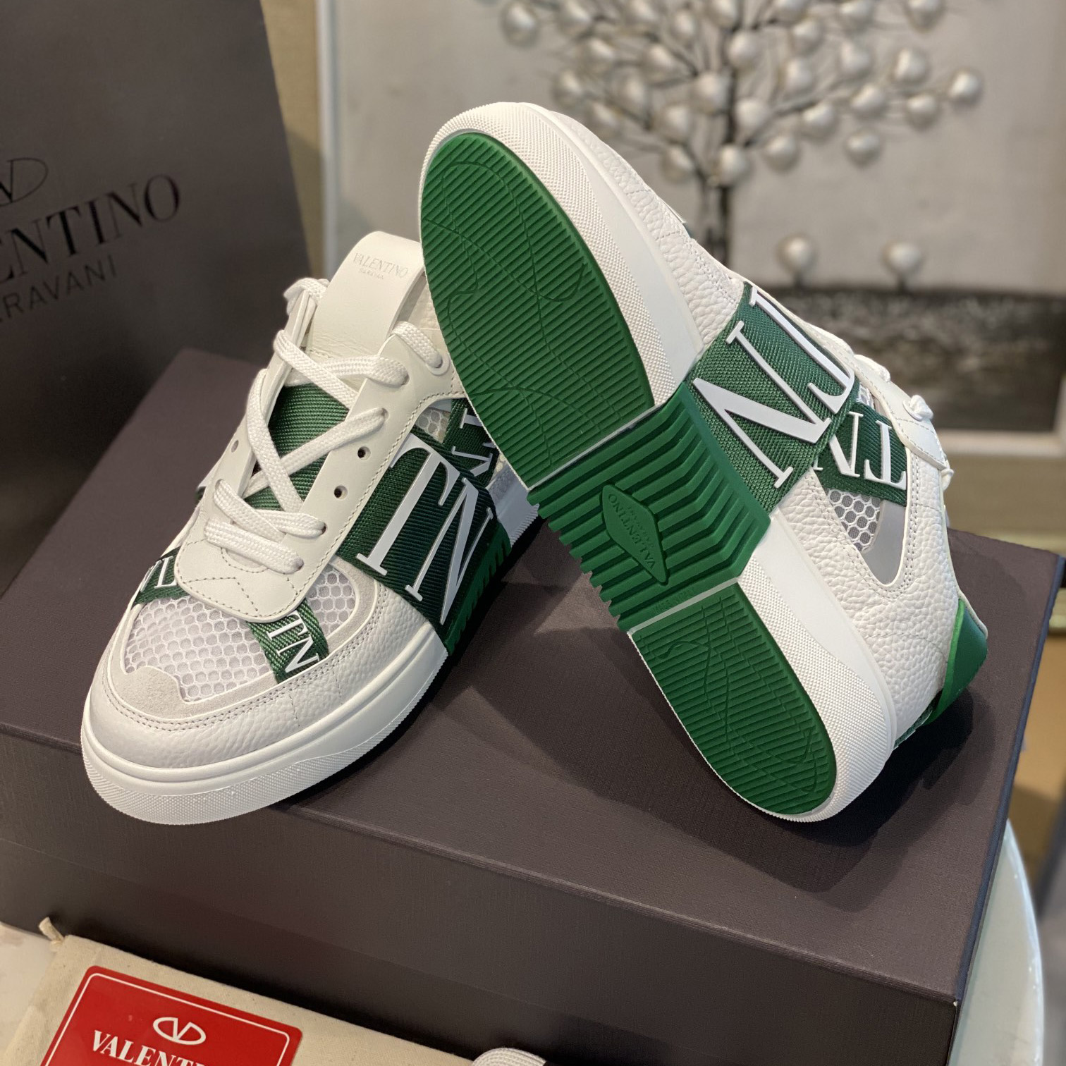 Valenti  VL7N Low-Top Sneakers In Calfskin And Mesh Fabric With Bands - DopestKickz